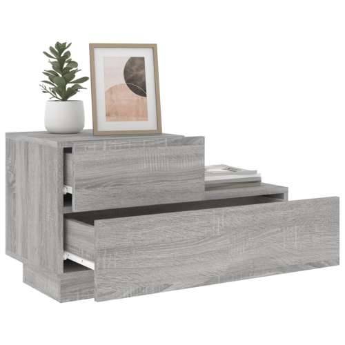 Noćni ormarić s LED svjetlima boja hrasta sonome 70x36x40,5 cm - Sivi hrast sonoma 1 Cijena