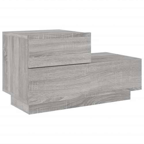 Noćni ormarić s LED svjetlima boja hrasta sonome 70x36x40,5 cm - Sivi hrast sonoma 1 Cijena