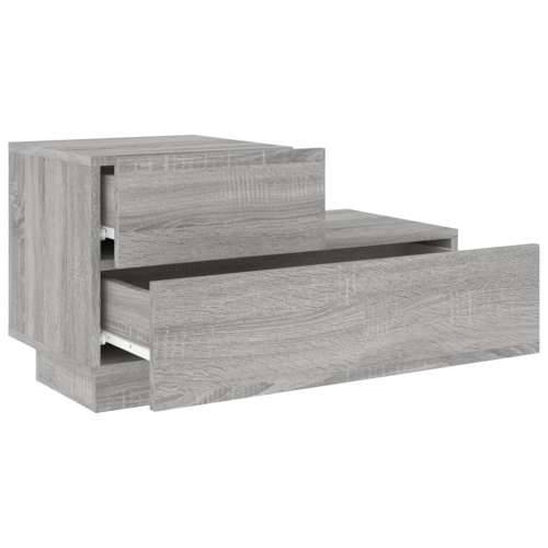 Noćni ormarić s LED svjetlima boja hrasta sonome 70x36x40,5 cm - Sivi hrast sonoma 1 Cijena