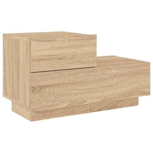 Noćni ormarić s LED svjetlima boja hrasta sonome 70x36x40,5 cm - sonoma hrast 1 Cijena