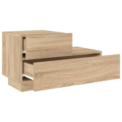Noćni ormarić s LED svjetlima boja hrasta sonome 70x36x40,5 cm - sonoma hrast 1 Cijena