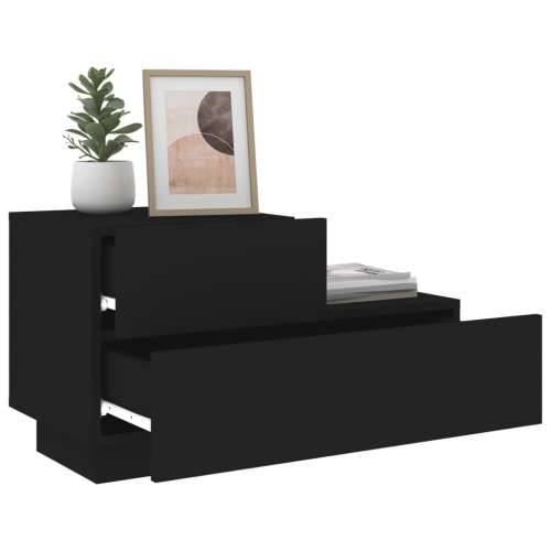 Noćni ormarić s LED svjetlima crni 70 x 36 x 40,5 cm - Crna 1 Cijena