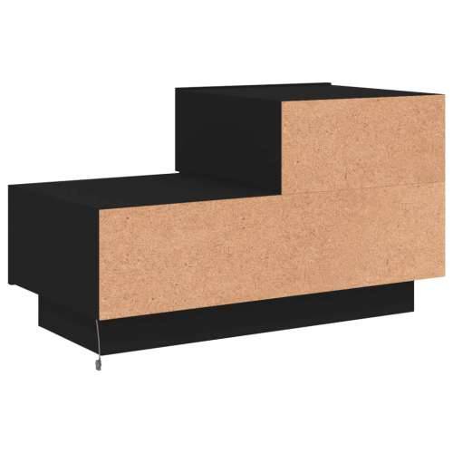 Noćni ormarić s LED svjetlima crni 70 x 36 x 40,5 cm - Crna 1 Cijena