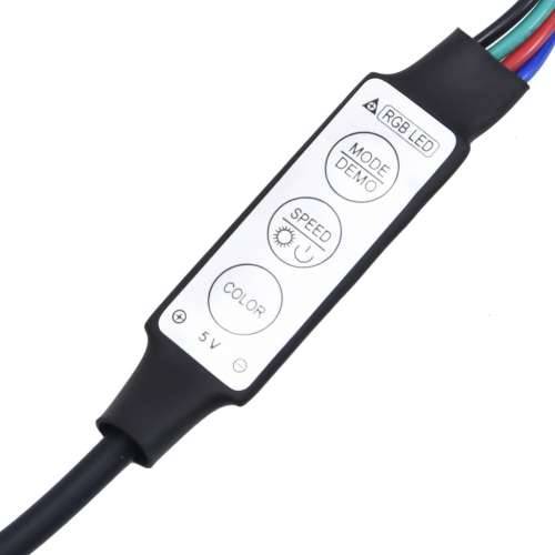 Noćni ormarić s LED svjetlima crni 70 x 36 x 40,5 cm - Crna 1 Cijena
