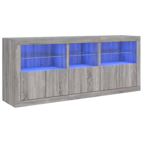 Komoda s LED svjetlima boja sivog hrasta 162 x 37 x 67 cm - Sivi hrast sonoma 1 Cijena
