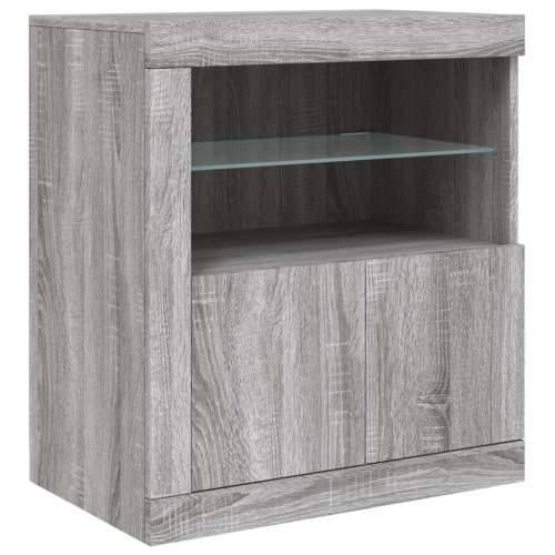 Komoda s LED svjetlima boja sivog hrasta 162 x 37 x 67 cm - Sivi hrast sonoma 1 Cijena