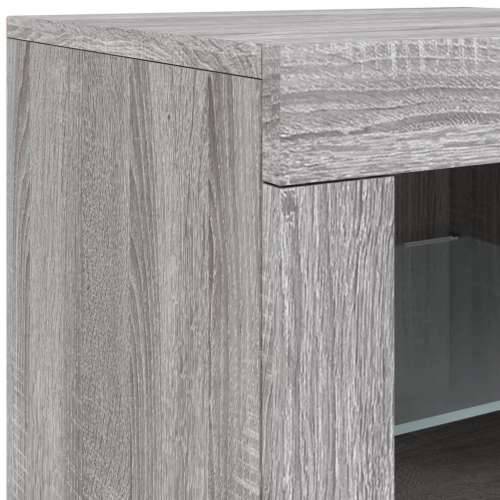 Komoda s LED svjetlima boja sivog hrasta 162 x 37 x 67 cm - Sivi hrast sonoma 1 Cijena