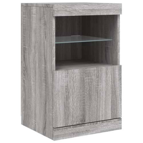 Komoda s LED svjetlima boja sivog hrasta 162 x 37 x 67 cm - Sivi hrast sonoma 1 Cijena