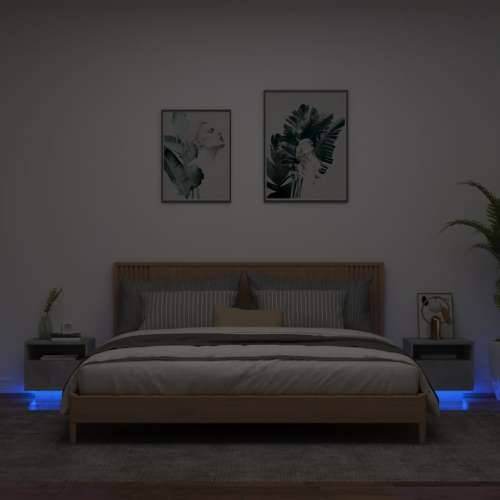 Noćni ormarići s LED svjetlima 2 kom boja betona 40x39x37 cm - Beton siva 2 Cijena