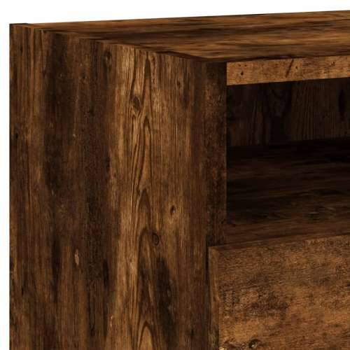 Noćni ormarići s LED svjetlima 2 kom dimljeni hrast 40x39x37 cm - Dimljeni hrast 2 Cijena