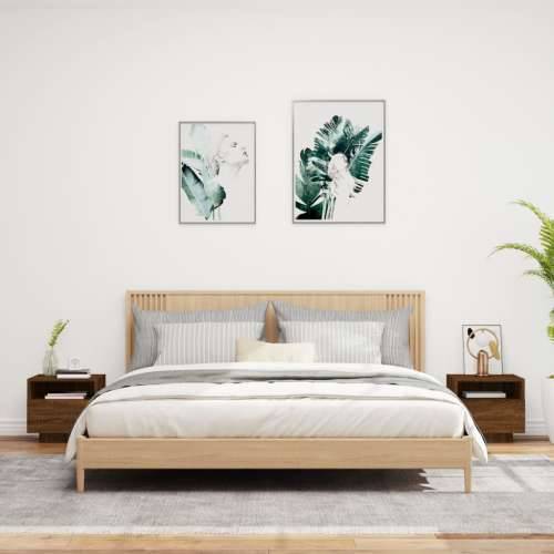 Noćni ormarići s LED svjetlima 2 kom boja hrasta 40x39x37 cm - Smeđi hrast 2 Cijena