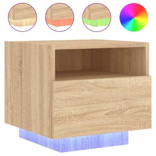 Noćni ormarići s LED svjetlima 2 kom boja hrasta 40x39x37 cm - sonoma hrast 2 Cijena