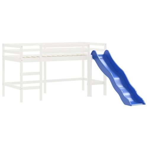 Dječji krevet na kat s tornjem crno-bijeli 90 x 190 cm borovina - Bijela i crna 90 x 190 cm Cijena
