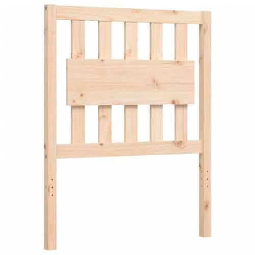 Okvir kreveta s uzglavljem mali jednokrevetni masivno drvo - Prirodna 75 x 190 cm Cijena