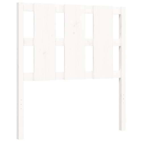 Okvir kreveta s uzglavljem bijeli mali od masivnog drva - Bijela 75 x 190 cm Cijena