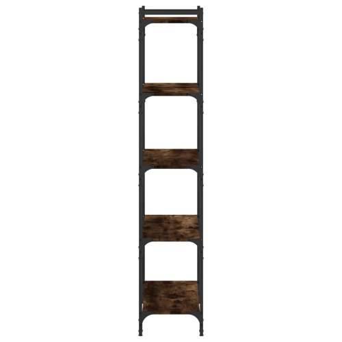Regal za knjige s 5 razina boja hrasta 80 x 30 x 154 cm drveni - Dimljeni hrast 1 154 cm 80 cm Cijena