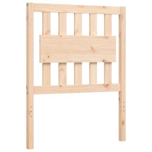 Okvir kreveta s uzglavljem mali jednokrevetni masivno drvo - Prirodna 75 x 190 cm Cijena