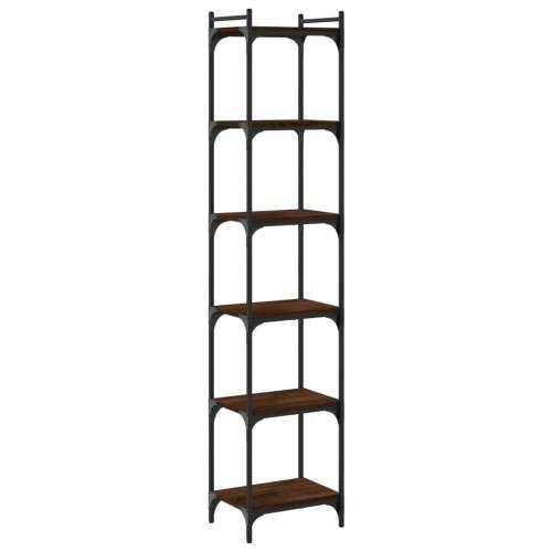 Regal za knjige 6 razina smeđa boja hrasta 40x30x188 cm drveni - Smeđi hrast 1 188 cm 40 cm Cijena