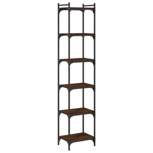 Regal za knjige 6 razina smeđa boja hrasta 40x30x188 cm drveni - Smeđi hrast 1 188 cm 40 cm Cijena