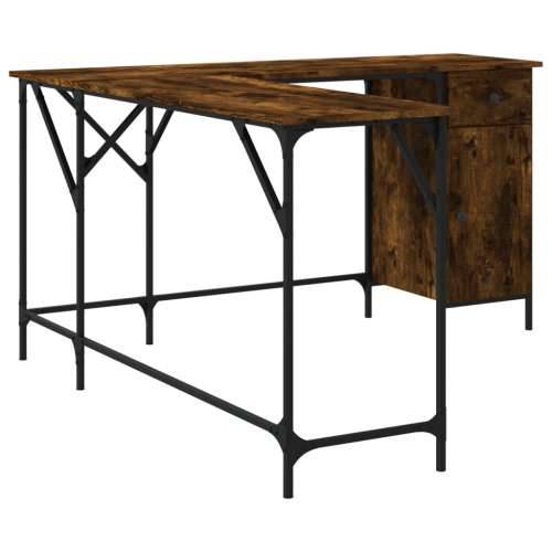 Radni stol boja dimljenog hrasta 141x141x75cm konstruirano drvo Dimljeni hrast Cijena