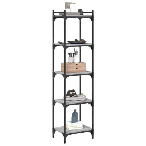 Regal za knjige s 5 razina siva boja hrasta 40x30x154 cm drveni - Sivi hrast sonoma 1 154 cm 40 cm Cijena