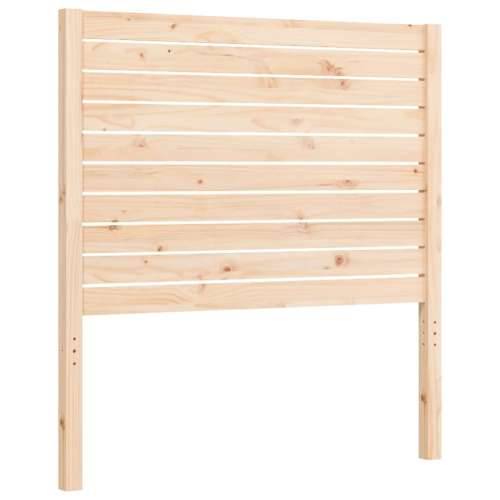 Okvir kreveta s uzglavljem mali jednokrevetni masivno drvo - Prirodna 75 x 190 cm Cijena