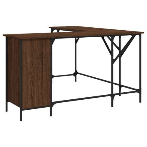 Radni stol smeđa boja hrasta 141x141x75 cm konstruirano drvo - Smeđi hrast Cijena