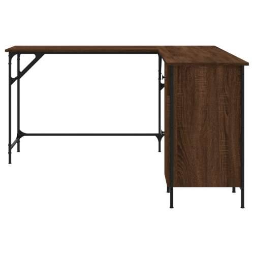Radni stol smeđa boja hrasta 141x141x75 cm konstruirano drvo - Smeđi hrast Cijena