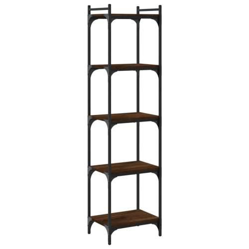 Regal za knjige 5 razina smeđa boja hrasta 40x30x154 cm drveni - Smeđi hrast 1 154 cm 40 cm Cijena