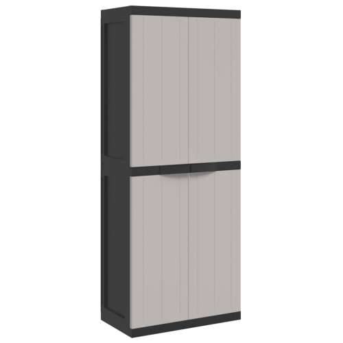 Vanjski ormarić za pohranu sivo-crni 65 x 37 x 165 cm PP - Siva i crna 65 x 37 x 165 cm (31 x 31 cm) 1 Cijena