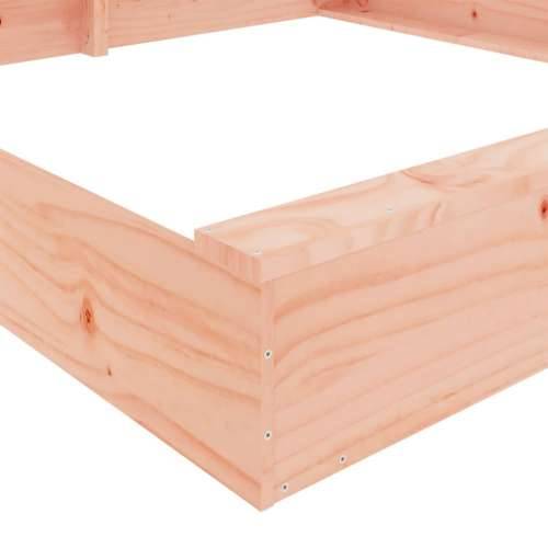 Pješčanik sa sjedalima četvrtasti od masivne borovine - Prirodni douglas 200 x 200 x 20 cm 1 Cijena
