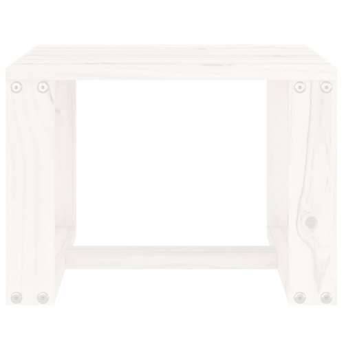 Vrtni bočni stolić bijeli 40 x 38 x 28,5 cm od masivne borovine - Bijela boja bora 1 Cijena