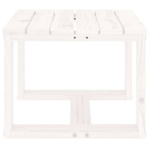 Vrtni bočni stolić bijeli 40 x 38 x 28,5 cm od masivne borovine - Bijela boja bora 1 Cijena