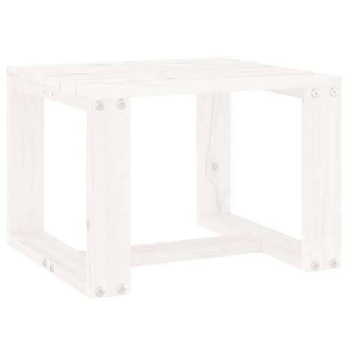 Vrtni bočni stolić bijeli 40 x 38 x 28,5 cm od masivne borovine - Bijela boja bora 1 Cijena