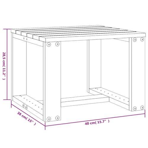 Vrtni bočni stolić bijeli 40 x 38 x 28,5 cm od masivne borovine - Bijela boja bora 1 Cijena