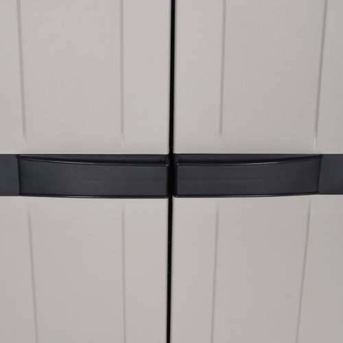 Vanjski ormarić za pohranu sivo-crni 65 x 37 x 165 cm PP - Siva i crna 65 x 37 x 165 cm (63 x 31 cm) 1 Cijena