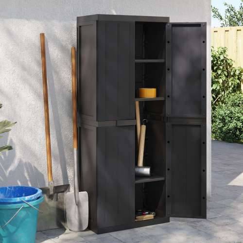 Vanjski ormarić za pohranu crni 65 x 37 x 165 cm PP - Crna 65 x 37 x 165 cm (63 x 31 cm) 1 Cijena