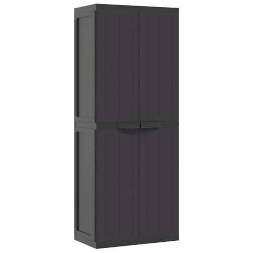 Vanjski ormarić za pohranu crni 65 x 37 x 165 cm PP - Crna 65 x 37 x 165 cm (63 x 31 cm) 1 Cijena