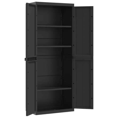 Vanjski ormarić za pohranu crni 65 x 37 x 165 cm PP - Crna 65 x 37 x 165 cm (63 x 31 cm) 1 Cijena