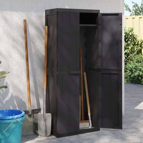 Vanjski ormarić za pohranu crni 65 x 37 x 165 cm PP - Crna 65 x 37 x 165 cm (31 x 31 cm) 1 Cijena