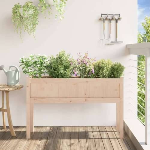 Vrtna sadilica s nogama 110 x 31 x 70 cm od masivne borovine - Prirodna boja bora 1 Cijena