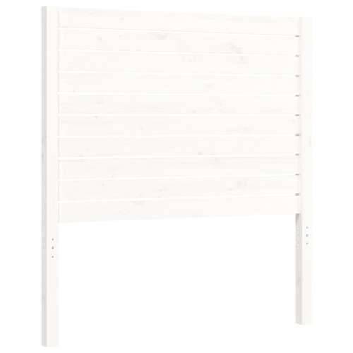 Okvir kreveta s uzglavljem bijeli mali od masivnog drva - Bijela 75 x 190 cm Cijena
