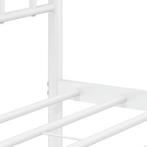 Metalni okvir krevet bez madraca s uzglavljem bijeli 75x190 cm - Bijela 75 x 190 cm s uzglavljem Cijena