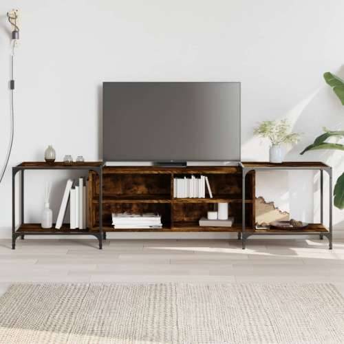TV ormarić boja dimljenog hrasta 203x37x50 cm konstruirano drvo - Dimljeni hrast 1 203 cm Cijena