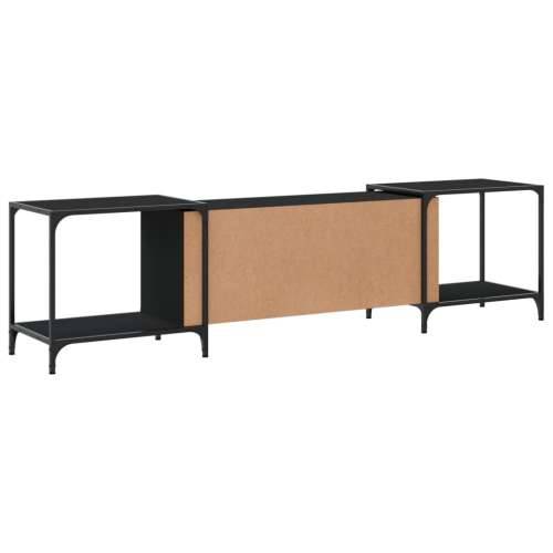 TV ormarić crni 203 x 37 x 50 cm od konstruiranog drva - Crna 1 203 cm Cijena
