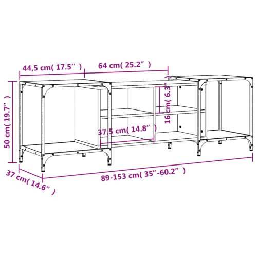 TV ormarić smeđa boja hrasta 153 x 37 x 50 cm konstruirano drvo - Smeđi hrast 1 153 cm Cijena