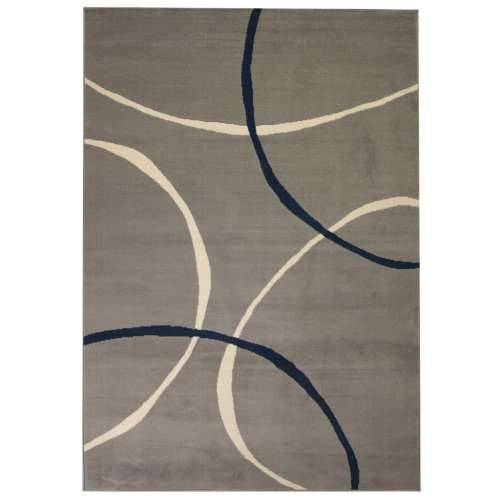 Moderni tepih s uzorkom krugova 80 x 150 cm sivi Cijena