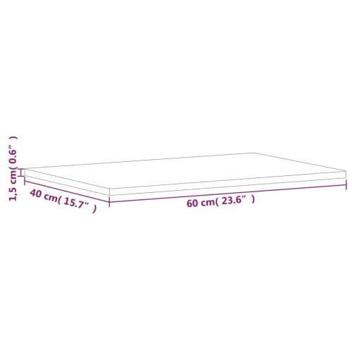 Stolna ploča 60x40x1,5 cm pravokutna od masivne bukovine - Prirodna 60 x 40 x 1.5 cm 1 Cijena