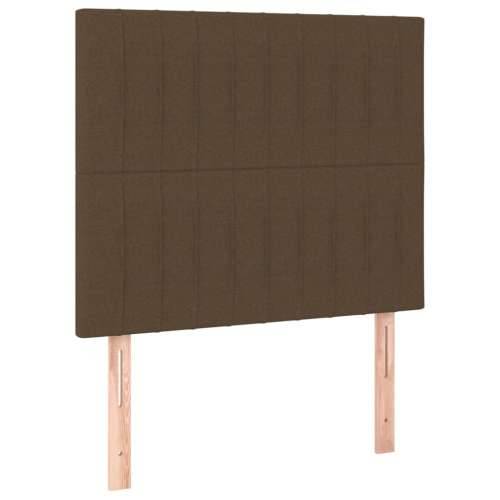Krevet s oprugama i madracem tamnosmeđi 90 x 200 cm od tkanine - Tamno smeđa 90 x 200 cm Okomite pruge Cijena