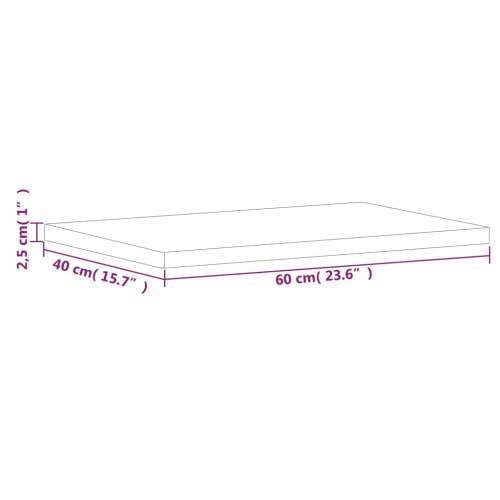 Stolna ploča 60x40x2,5 cm pravokutna od masivne bukovine - Smeđa 60 x 40 x 2.5 cm 1 Cijena
